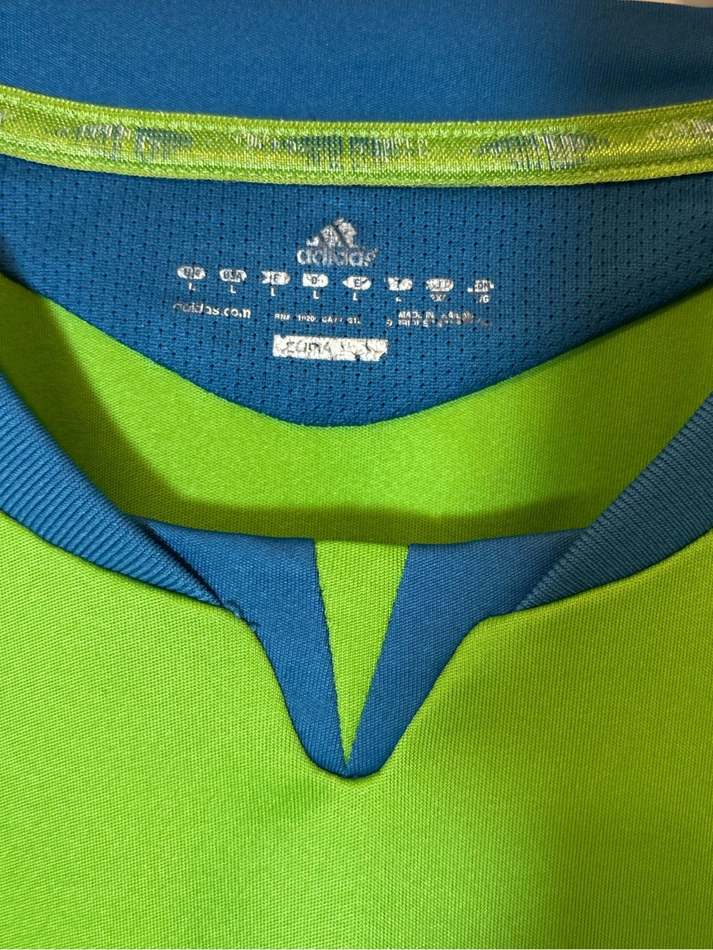 adidas Green and Blue Seattle Sounders FC Home Jersey with Xbox Logo - Picture 3 of 8
